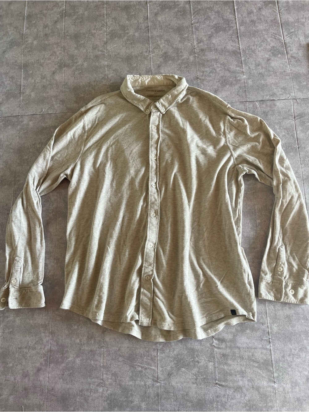 Scotch & Soda Men's Button-Down Shirt in Light Beige
